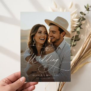 Cartes d'invitation de mariage photo bohème de sty