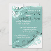 Cartes d'invitation de mariage pour anniversaire d (Devant)