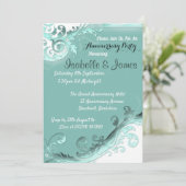 Cartes d'invitation de mariage pour anniversaire d (Debout devant)