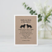 Cartes d'invitation de mariage pour Border Collies (Debout devant)