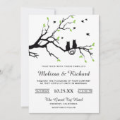 Cartes d'invitation de mariage pour chats romantiq (Devant)