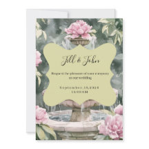 Cartes d'invitation de mariage pour fontaine de ja