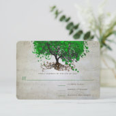 Cartes d'invitation de mariage pour l'arbre à feui (Debout devant)