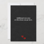 Cartes d'invitation de mariage pour motards (Dos)