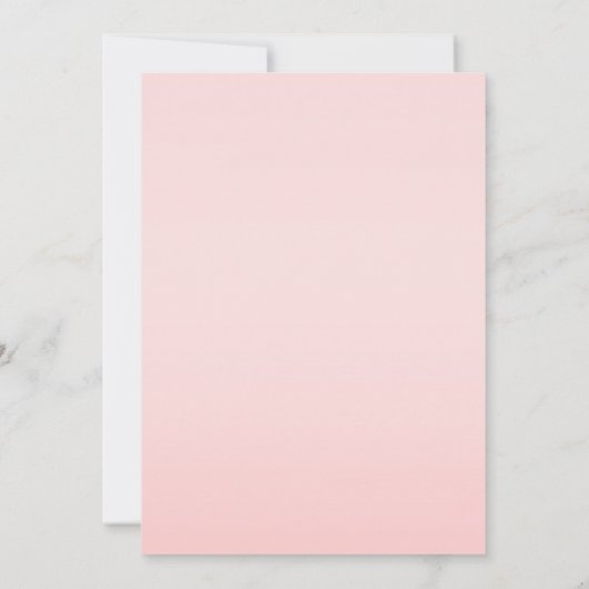 Cartes d'invitation de mariage rose blush moderne (Dos)