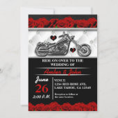 Cartes d'invitation de mariage Rose en cuir de mot (Devant)