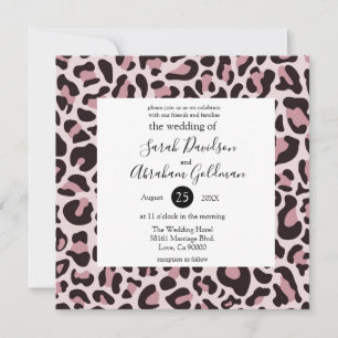 Cartes d'invitation de mariage Rose Gold Imprimé L