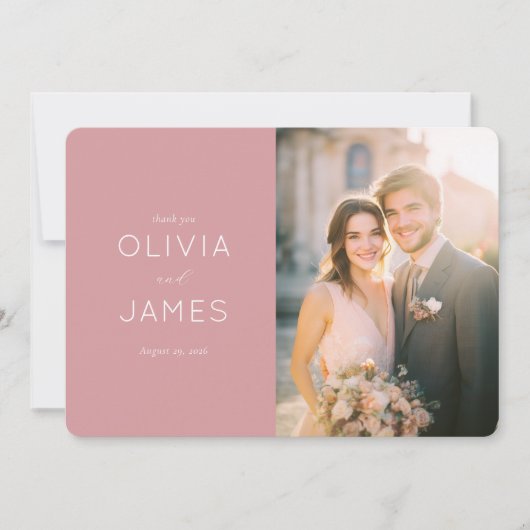 Cartes d'invitation de mariage rose romantique (Devant)