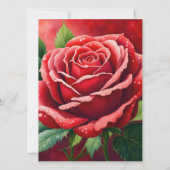 Cartes d'invitation de mariage Roses Rouges pour P (Dos)