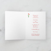 Cartes d'invitation de mariage rouge, tulipes (Intérieur)