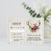 Cartes d'invitation de mariage RSVP Rustique avec  (Debout devant)
