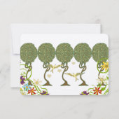 Cartes d'invitation de mariage rustique Art Nouvea (Dos)