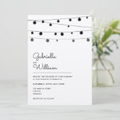 Cartes d'invitation de mariage rustique avec guirl (Debout devant)