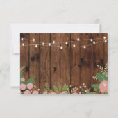 Cartes d'invitation de mariage rustique en bois av (Dos)