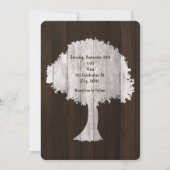 Cartes d'invitation de mariage rustique en bois et (Dos)