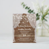 Cartes d'invitation de mariage rustique en grange  (Debout devant)