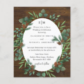 Cartes d'invitation de mariage rustique et champêt (Devant)