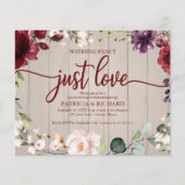 Cartes d'invitation de mariage rustique et sans pr (Devant)