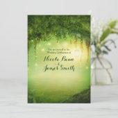 Cartes d'invitation de mariage rustique Forêt Ench (Debout devant)