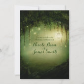 Cartes d'invitation de mariage rustique Forêt Ench (Devant)