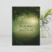 Cartes d'invitation de mariage rustique Forêt Ench (Debout devant)