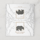 Cartes d'invitation de mariage Rustique Ours & Boi (Extérieur déplié)