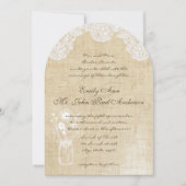 Cartes d'invitation de mariage rustiques avec dent (Devant)