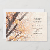Cartes d'invitation de mariage rustiques avec feui (Devant)