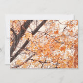 Cartes d'invitation de mariage rustiques avec feui (Dos)