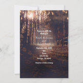 Cartes d'invitation de mariage rustiques de route (Devant)