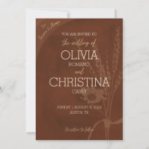 Cartes d'invitation de mariage rustiques Forever,