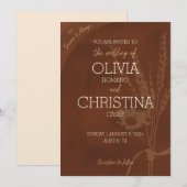 Cartes d'invitation de mariage rustiques Forever,  (Devant / Derrière)