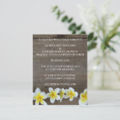 Cartes d'invitation de mariage rustiques Frangipan (Debout devant)
