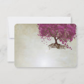 Cartes d'invitation de mariage Sangria Heart Leaf  (Dos)