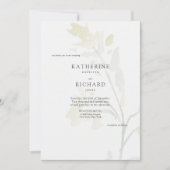 Cartes d'invitation de mariage simple Fleurs sauva (Devant)