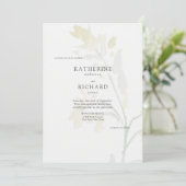 Cartes d'invitation de mariage simple Fleurs sauva (Debout devant)