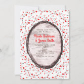 Cartes d'invitation de mariage simple rustique de (Devant)