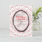 Cartes d'invitation de mariage simple rustique de (Debout devant)
