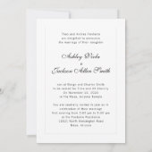Cartes d'invitation de mariage | Simplement Belle  (Dos)