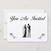 Cartes d'invitation de mariage simples (Devant)
