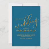 Cartes d'invitation de mariage simples avec un thè (Devant)