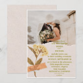 Cartes d'invitation de mariage simples qui exprime (Devant / Derrière)