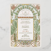 Cartes d'invitation de mariage Strelitzia Foil Nou (Recto)