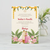 Cartes d'invitation de mariage sud-indiennes numér (Debout devant)