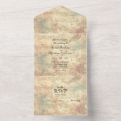 Cartes d'invitation de mariage tout-en-un Notes de (À l'intérieur)