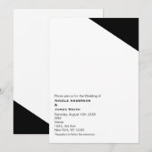 Cartes d'invitation de mariage triangulaires class (Devant / Derrière)