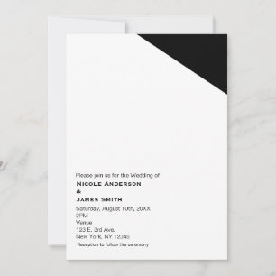 Cartes d'invitation de mariage triangulaires éléga