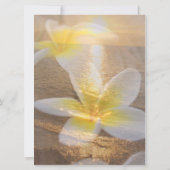 Cartes d'invitation de mariage tropical sur la pla (Dos)