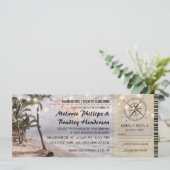 Cartes d'invitation de mariage tropical vintage pl (Debout devant)