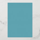 Cartes d'invitation de mariage turquoise bleu de c (Verso)